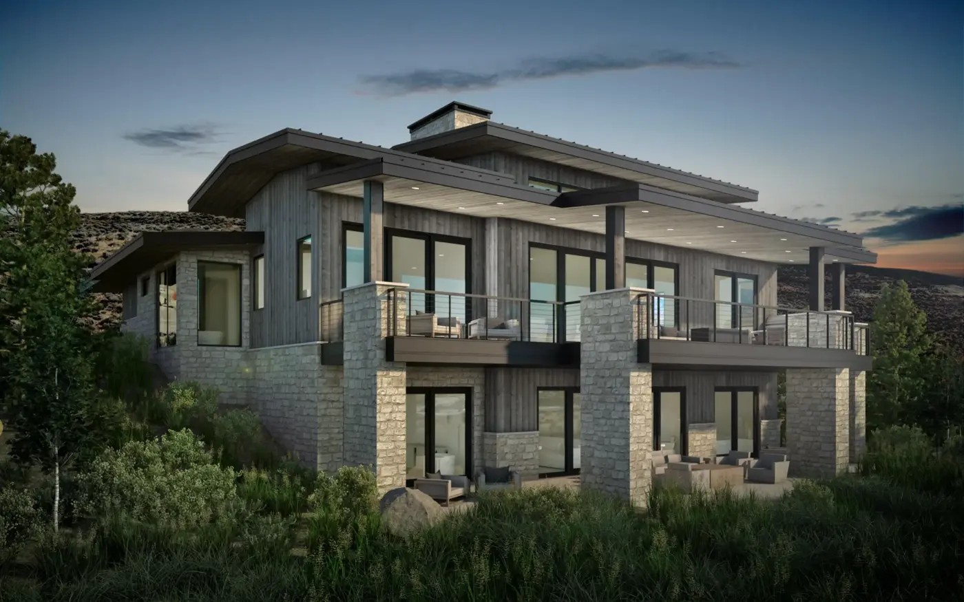 Mountain home exterior in Park City, Utah